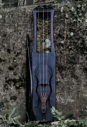 July Cherry Bass Talharpa #1 (with art by nika øktyabrskiiy)